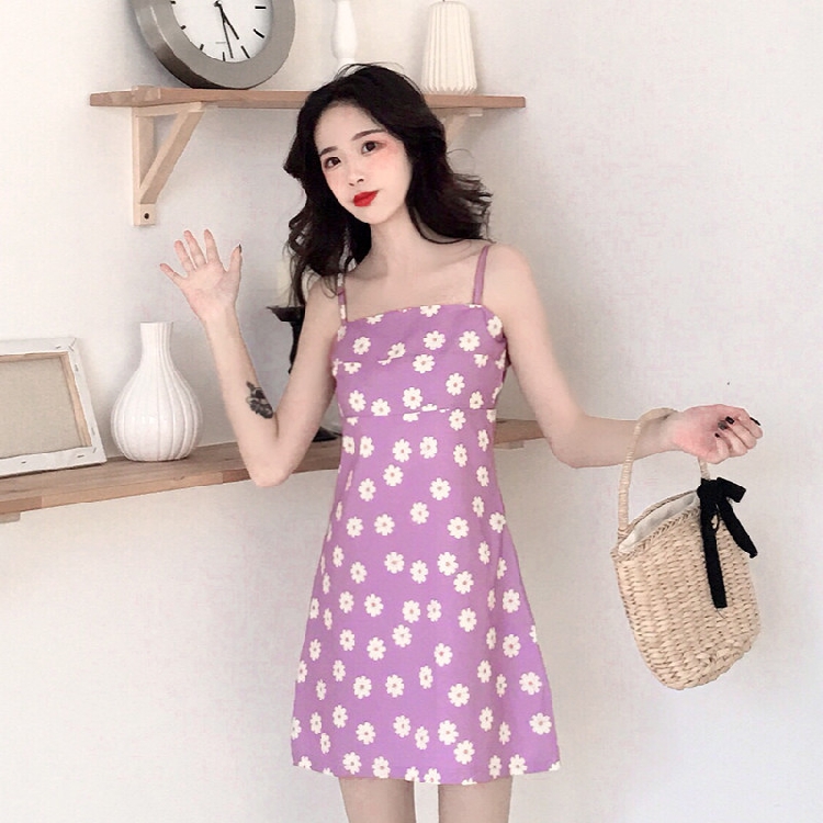 VW12254 Lovely Floral Dress Purple