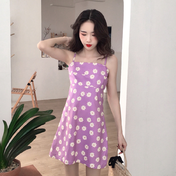 VW12254 Lovely Floral Dress Purple