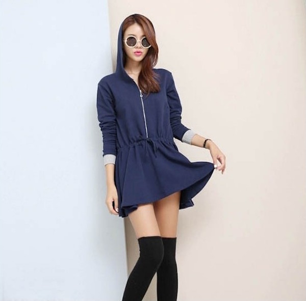 WD21423 Stylish Dress Blue