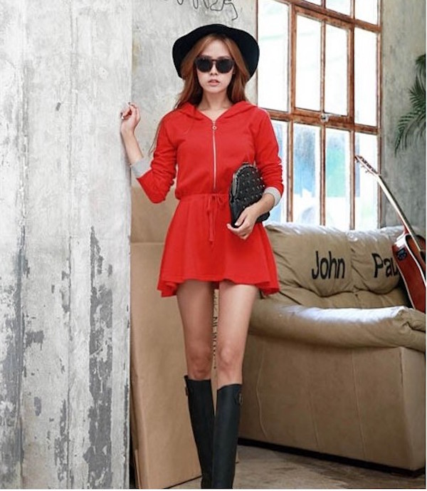 WD21423 Stylish Dress Red