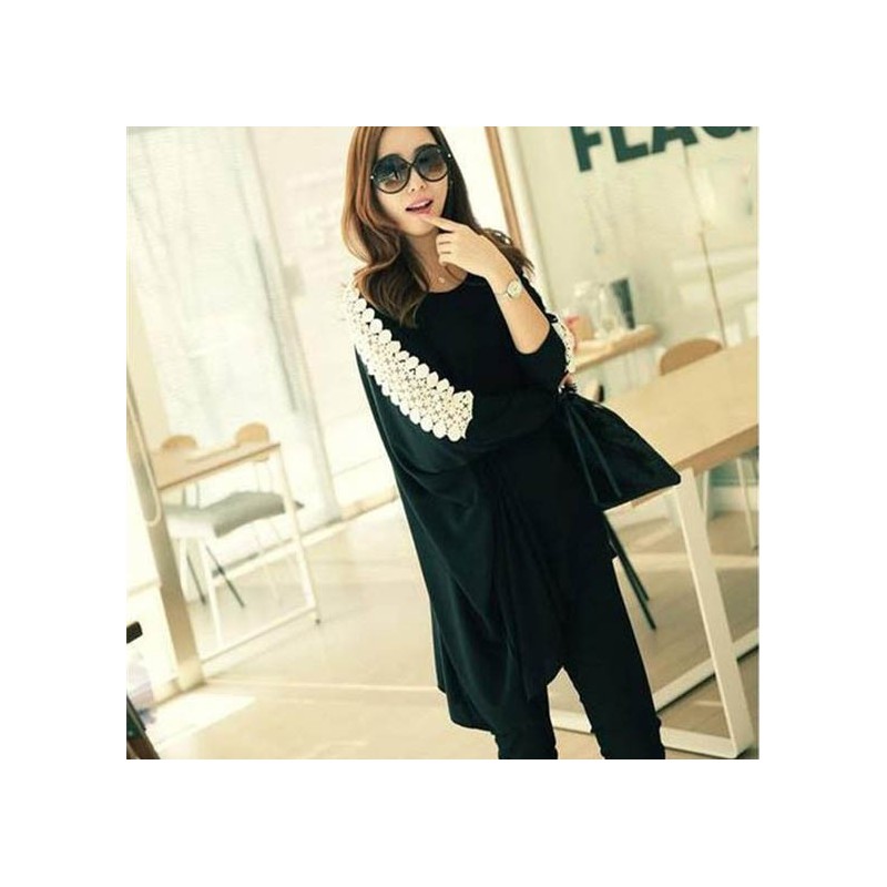 WD21424 Fashion Korea Dress Black