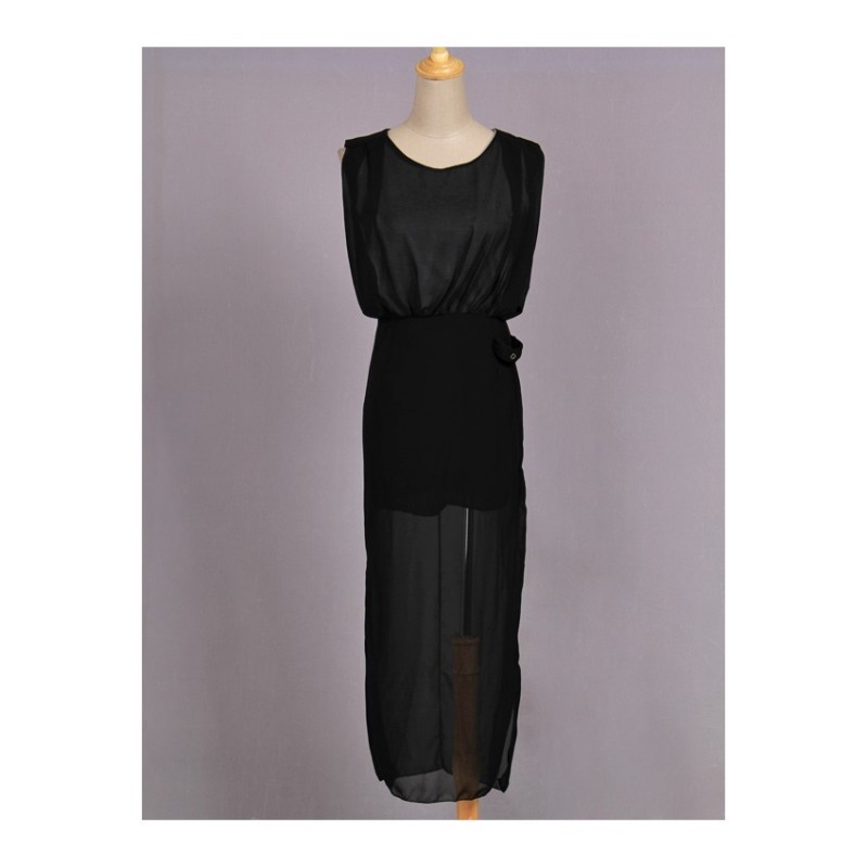 WD21426 Korea Stylish Dress Black