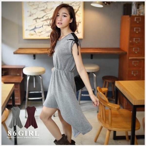 WD21430 Korea Fashion Dress Grey