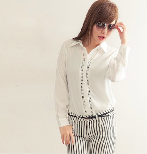 WT21447 Fashion Top White