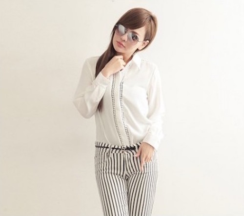 WT21447 Fashion Top White