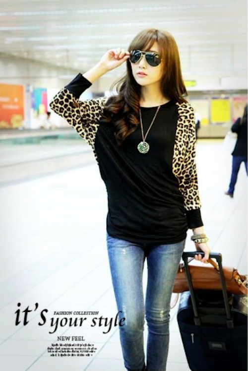 WT21451 Korea Fashion Top Black