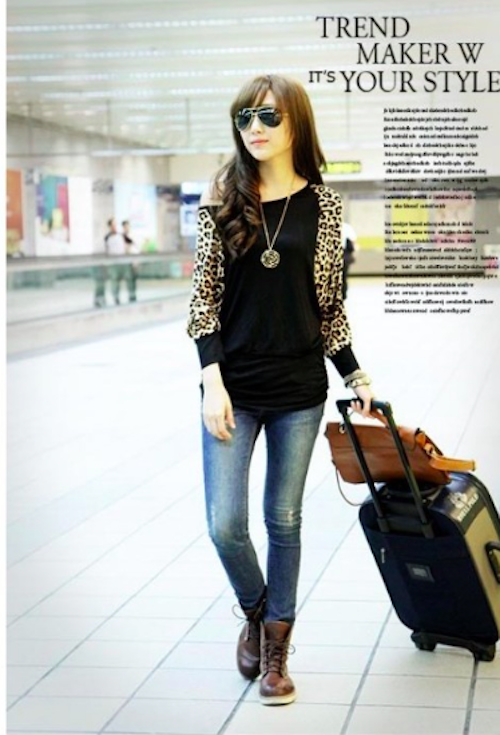 WT21451 Korea Fashion Top Black