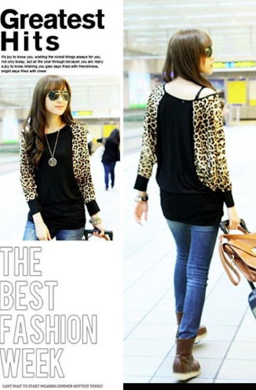 WT21451 Korea Fashion Top Black