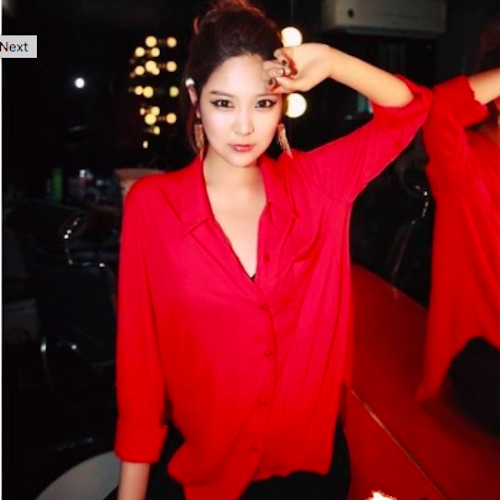 WT21471 Fashion Top Red