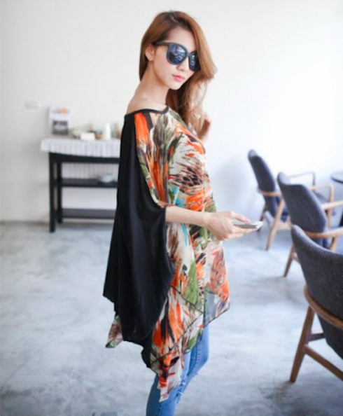 WT21472 Stylish Chiffon Top As Picture