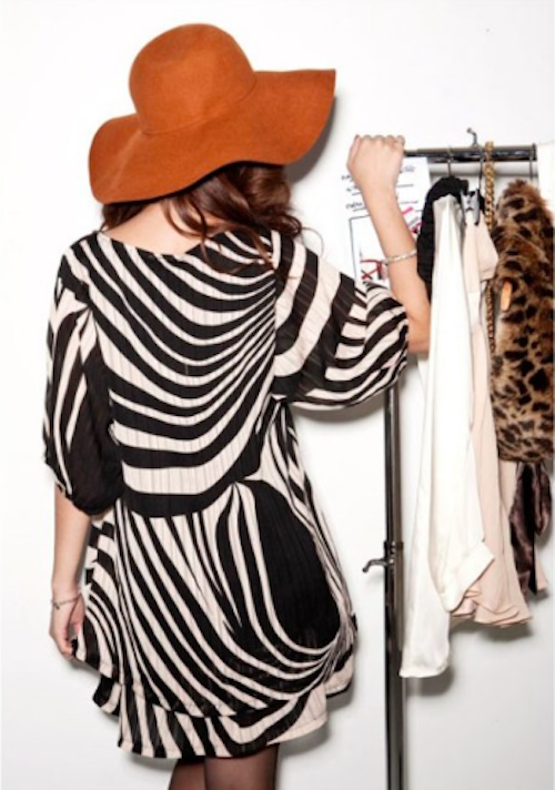 WD21485 Zebra Print Dress As Picture