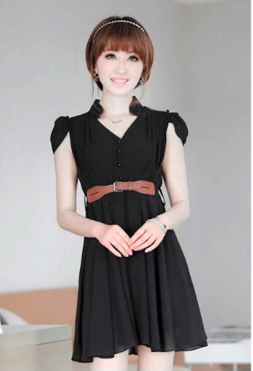 WD21489 Pretty Dress Black