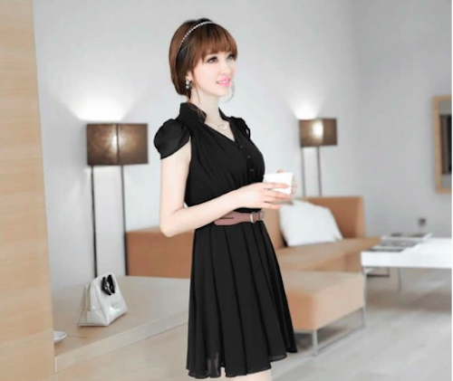 WD21489 Pretty Dress Black