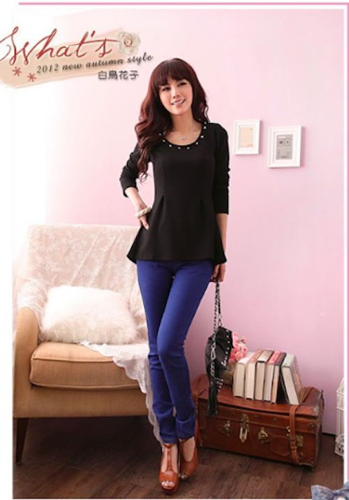 WD21491 Stylish Top Black