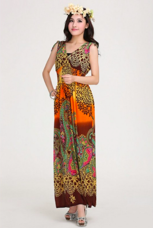 WD21505 Bohemia Design Dress Orange