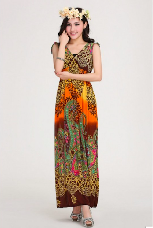 WD21505 Bohemia Design Dress Orange