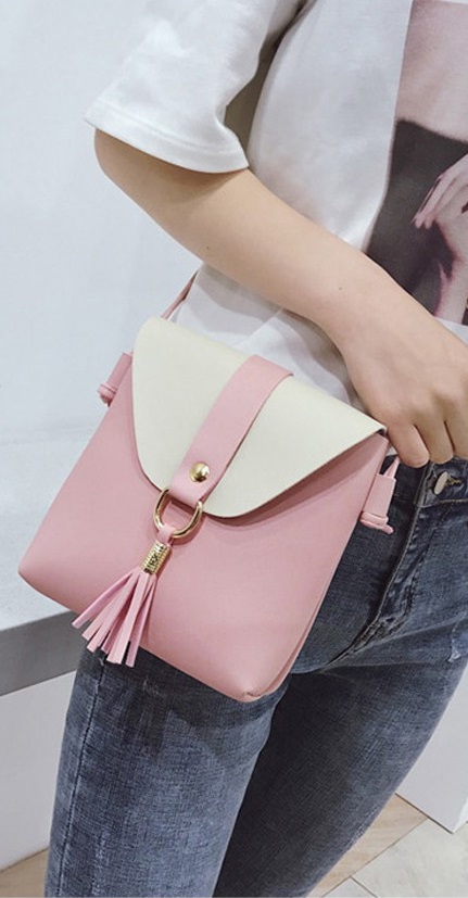 KW80311 Women Summer Sling Bag Light Pink