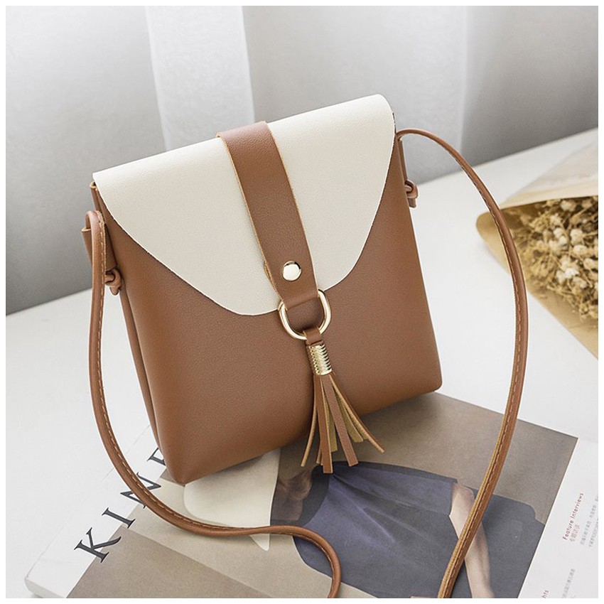 KW80311 Women Summer Sling Bag Light Brown