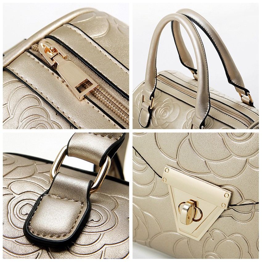 KW80315 Elegant 3 In 1 Women Bag Gold