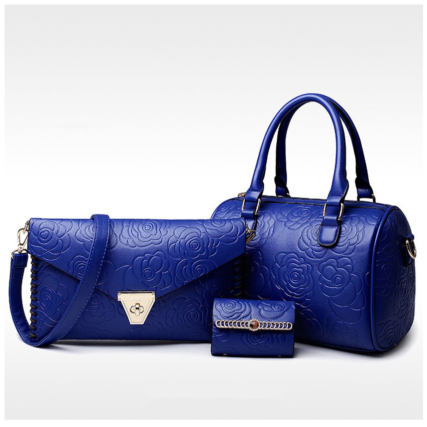 KW80315 Elegant 3 In 1 Women Bag Navy Blue