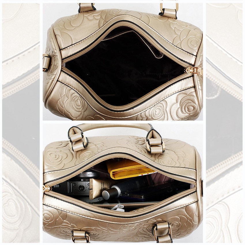 KW80315 Elegant 3 In 1 Women Bag Gold