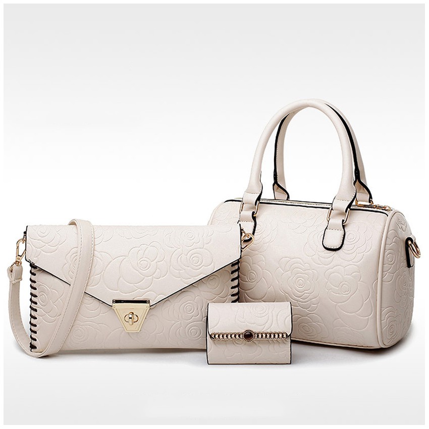 KW80315 Elegant 3 In 1 Women Bag White