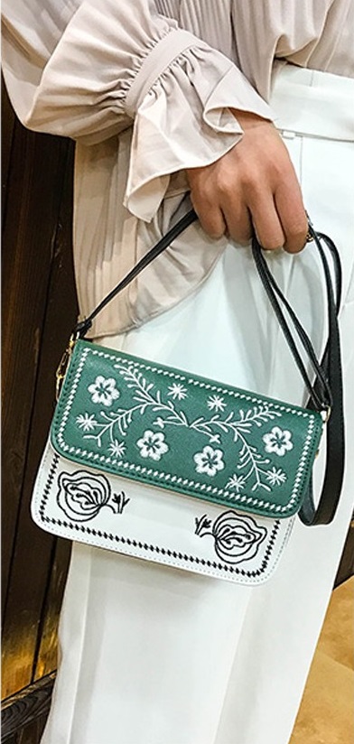 KW80331 Flower Sling Bag Green