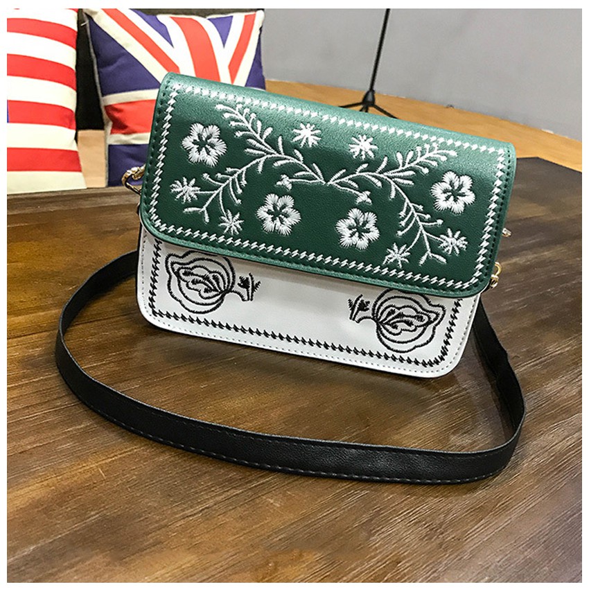 KW80331 Flower Sling Bag Green