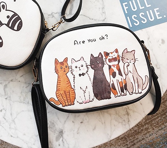 KW80332 Cute Casual Sling Bag Cat