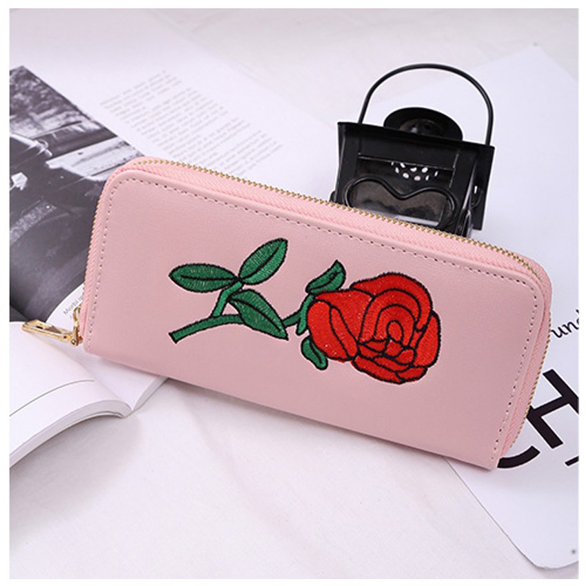 KW80339 Ladies Rose Style Purse Light Pink