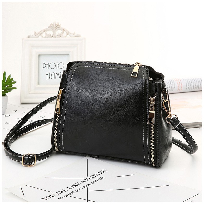 KW80344 Women Casual Sling Bag Black