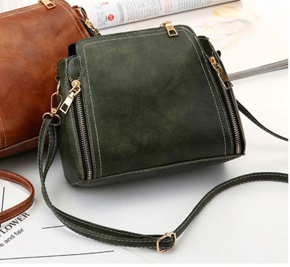 KW80344 Women Casual Sling Bag Dark Green