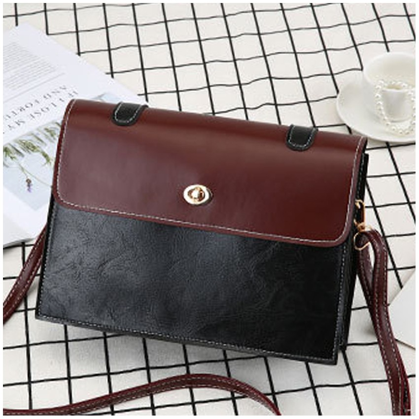 KW80350 Vintage Casual Sling Bag Black