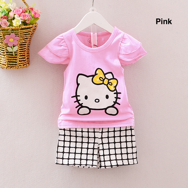 SWK91036 Cute Girl Top and Pant Set Pink