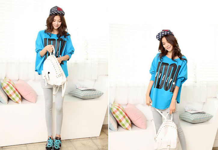 JW5031 Trendy Top Blue