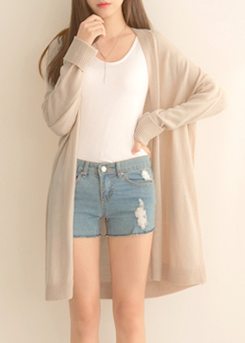 KB10111 Trendy Cardigan Beige