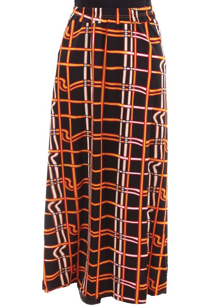 MH060 Trendy Long Skirt Orange