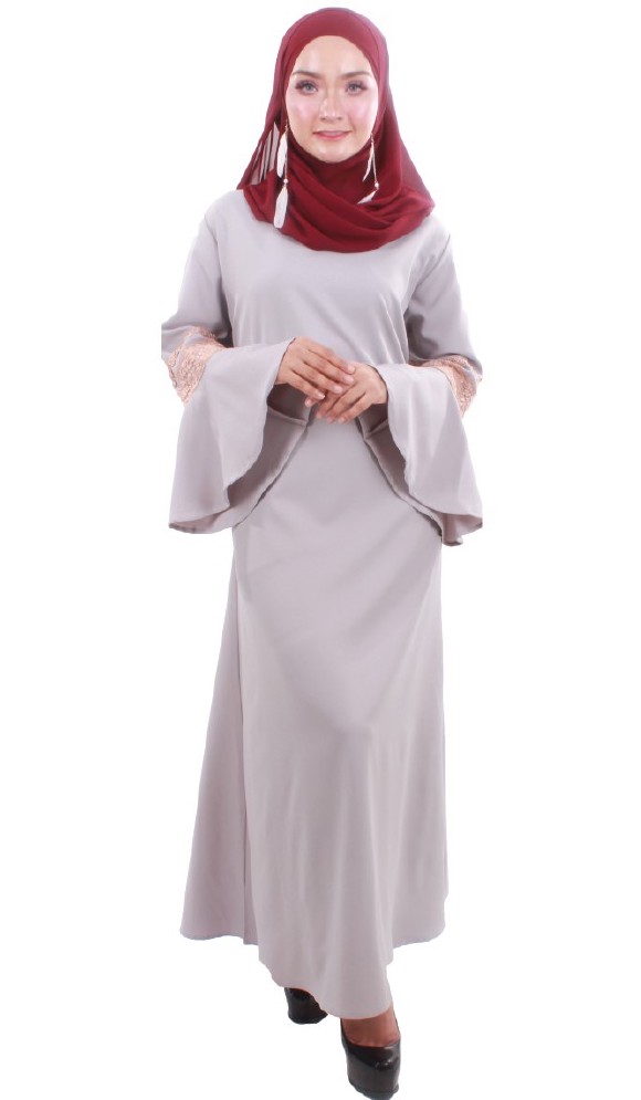 MH061 Fashion Jubah Dark Grey