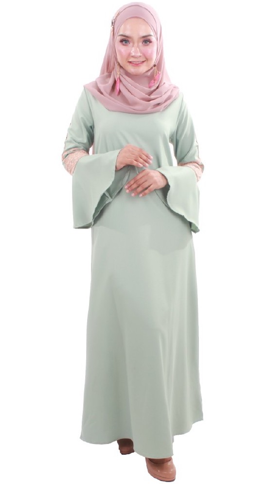 MH061 Fashion Jubah Soft Green