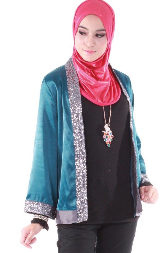 MH063 Stylish Cardigan Navy Green