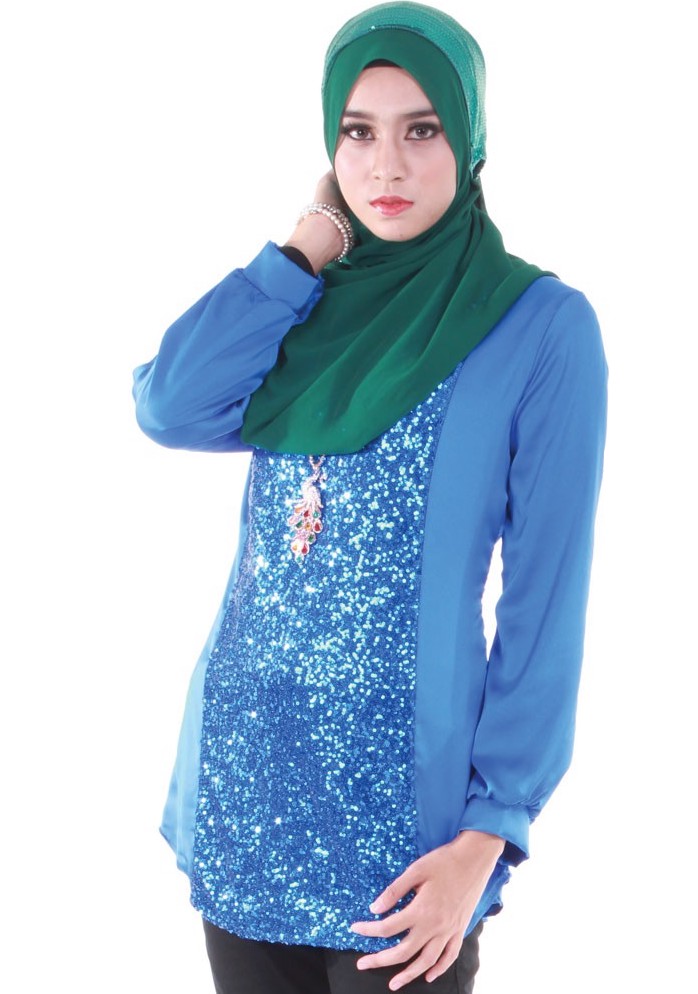 MH068 Fashion Blouse Blue