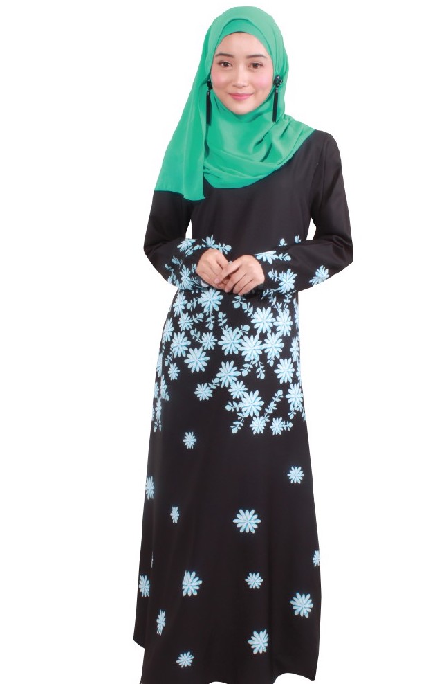 MH069 Trendy Jubah Black