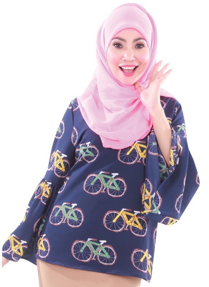 MH073 Stylish Blouse Navy Blue