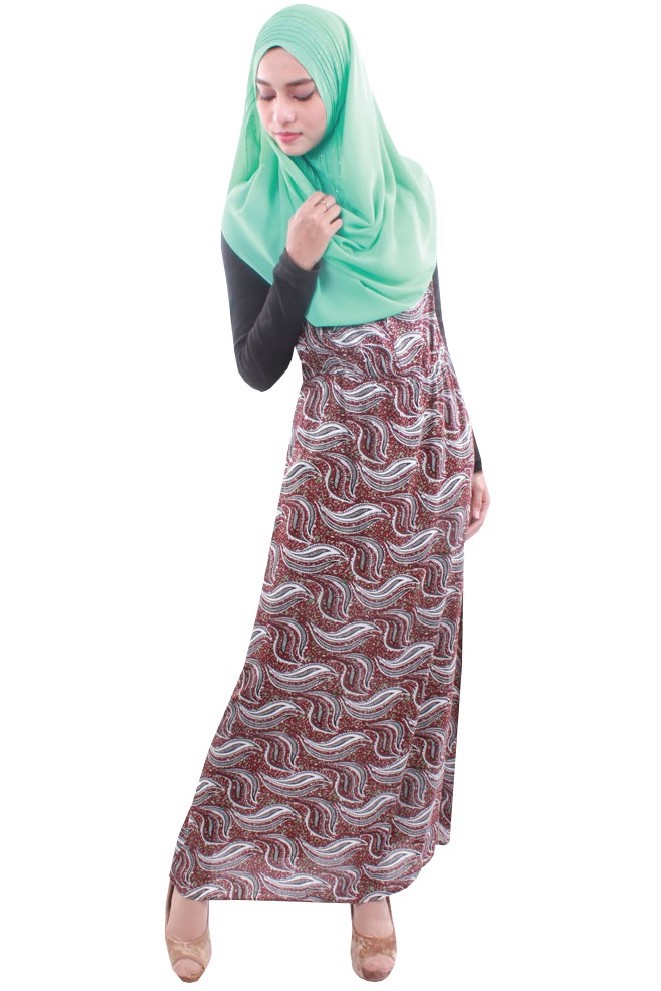 MH085 Trendy Jubah Maroon