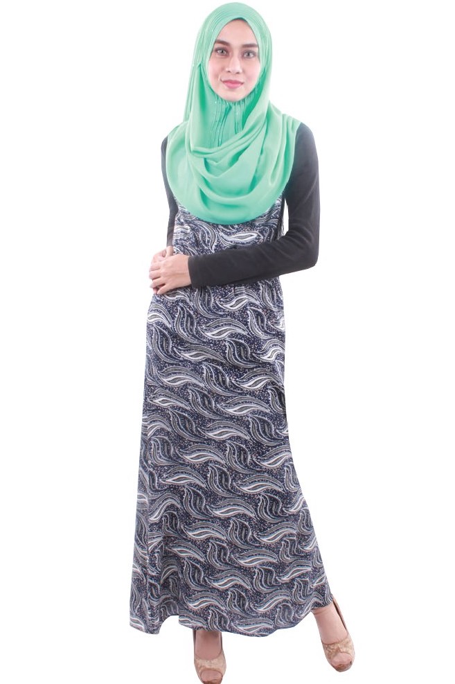 MH085 Trendy Jubah Navy Blue