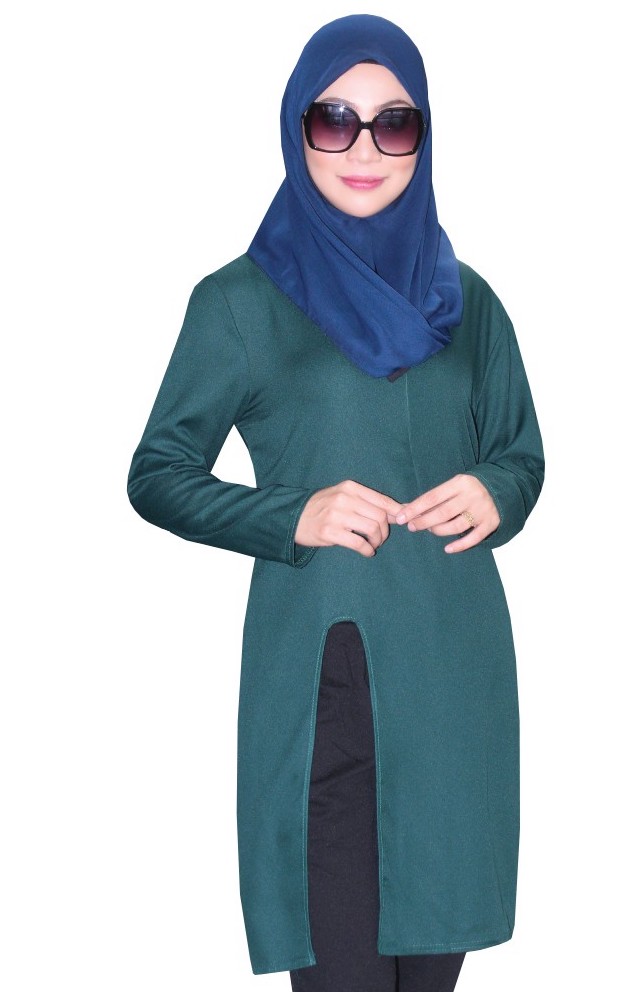 MH086 Lovely Blouse Navy Green