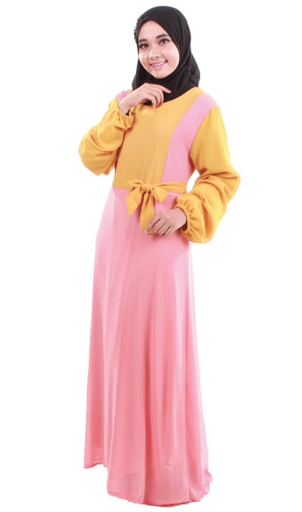 MH088 Pretty Chiffon Dress Yellow