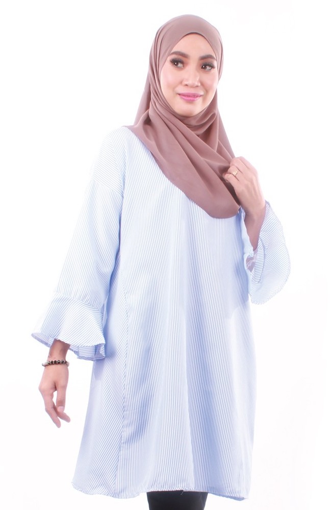 MH092 Pretty Blouse Soft Blue