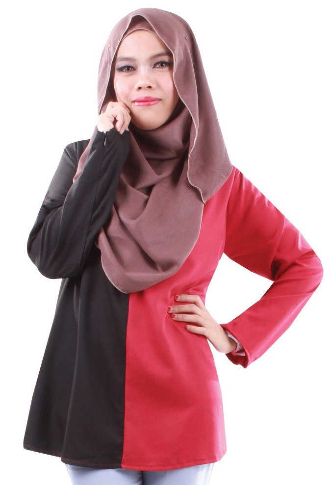 MH109 Fashion Blouse Maroon