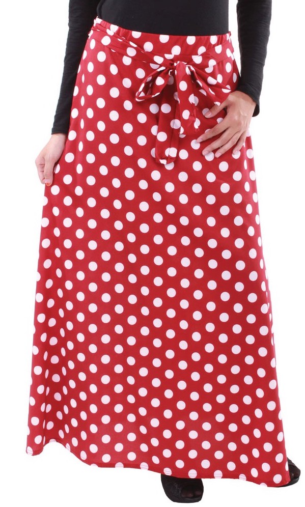 MH110 Polka Dot Skirt Maroon